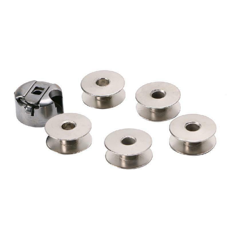 6Pcs 5 Bobbin + 1 Bobbin Case Set Industrial Sewing Machine