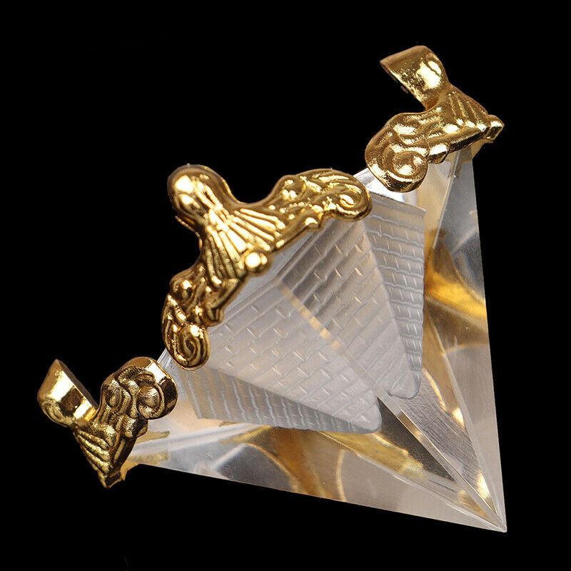 1Pc Feng Shui Egypt Egyptian Crystal Clear Pyramid Ornament Home Decorat DHJCDD