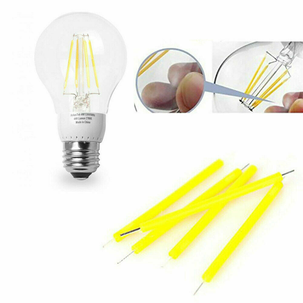 10Pcs DIY Super Bright COB LED Solar Filament Bulb Candle Light Home Lamp Source