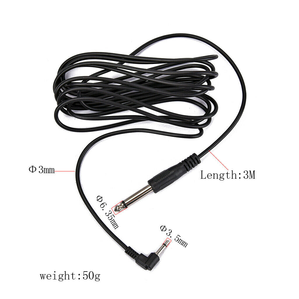 1 Pc Electric Guitar Cable Bass Instrument Cable Cord 6.35mm To 3.5mm