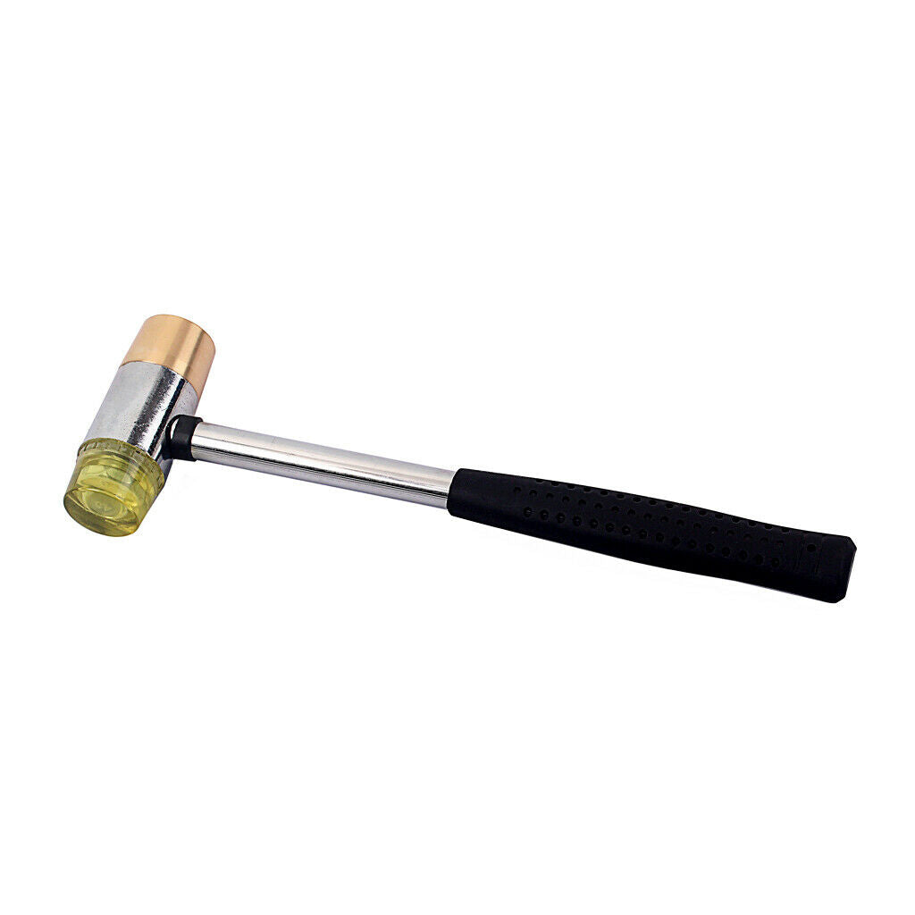 Fret Hammer 7/8" diameter head -UHMW&Brass head-Guitar luthier hammer Yellow