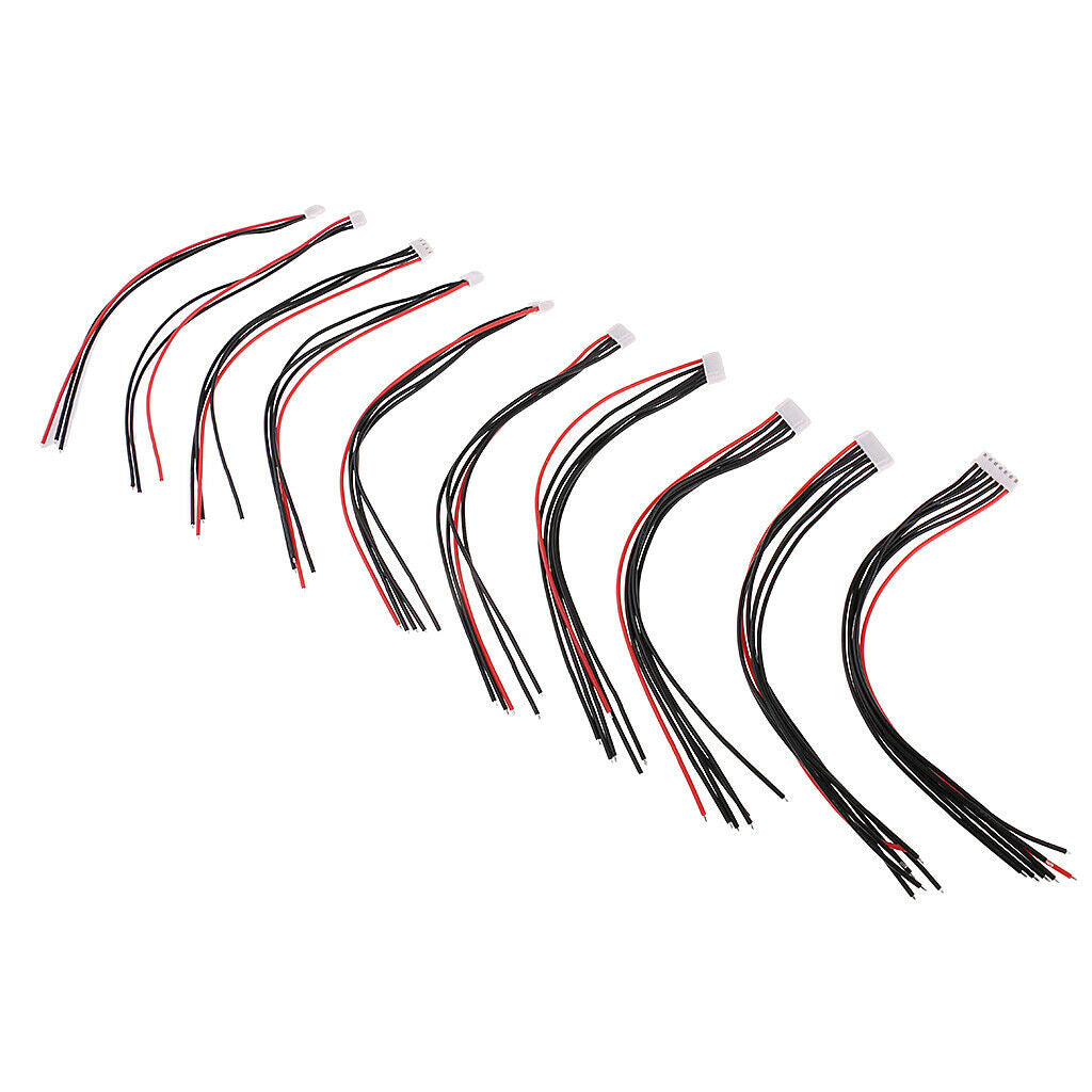 10 Pieces JST-XH Plug Charger Cable Adapter 2-6S RC Battery Charging Cable