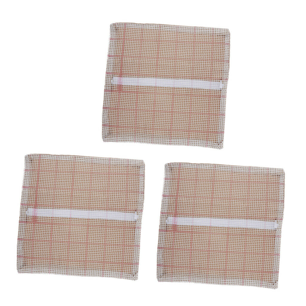 3Pcs Blank Latch Hooking Pillowcase Sofa Cushions Mat Needlework Making