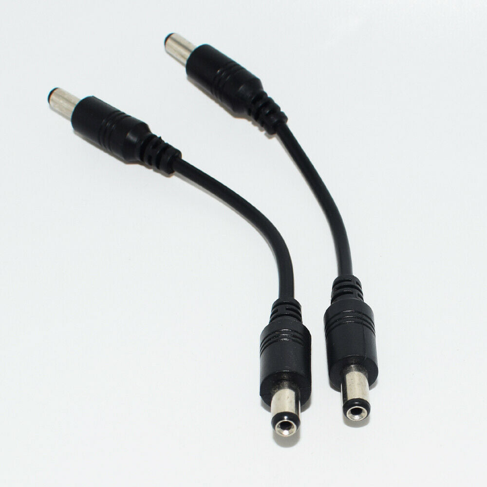 5pcs 14cm DC Power 5.5x2.1mm Male To 5.5x2.1mm Male Straight Extension Cable