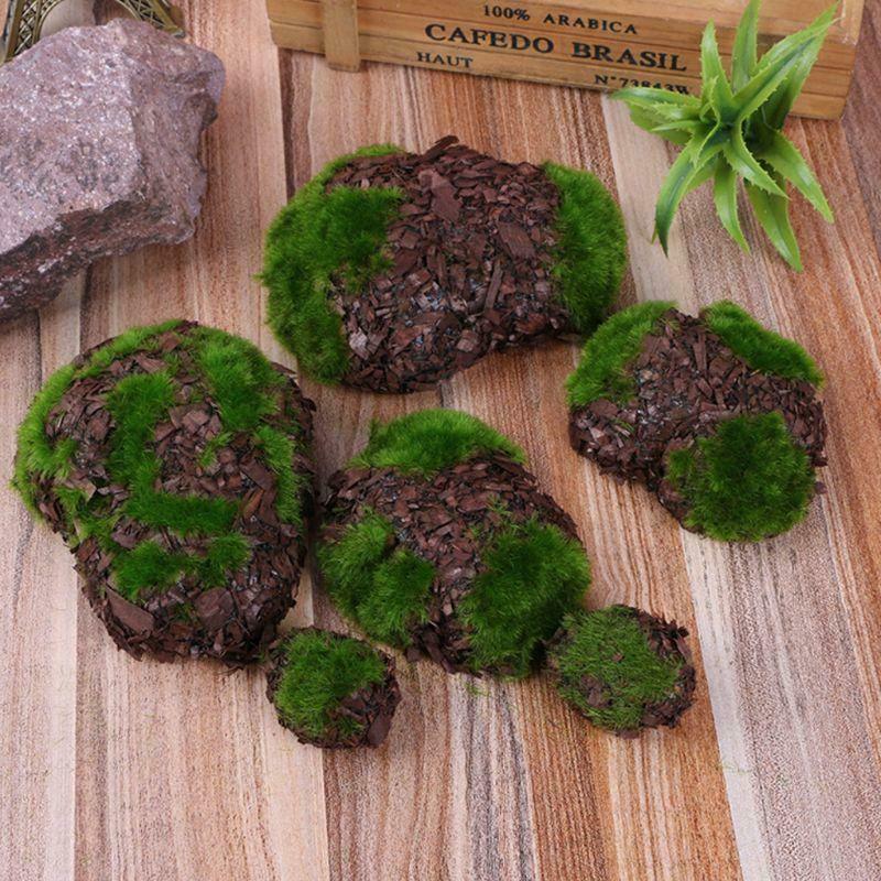 6 Pcs/pack Aquarium Simulated Moss Stone Artificial Foam Plant  Fish Tank Decor