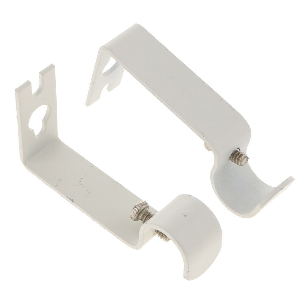 Curtain Rod Brackets, 2 Sets(4Pcs), Drilling Adjustable Curtain Rod Holders for
