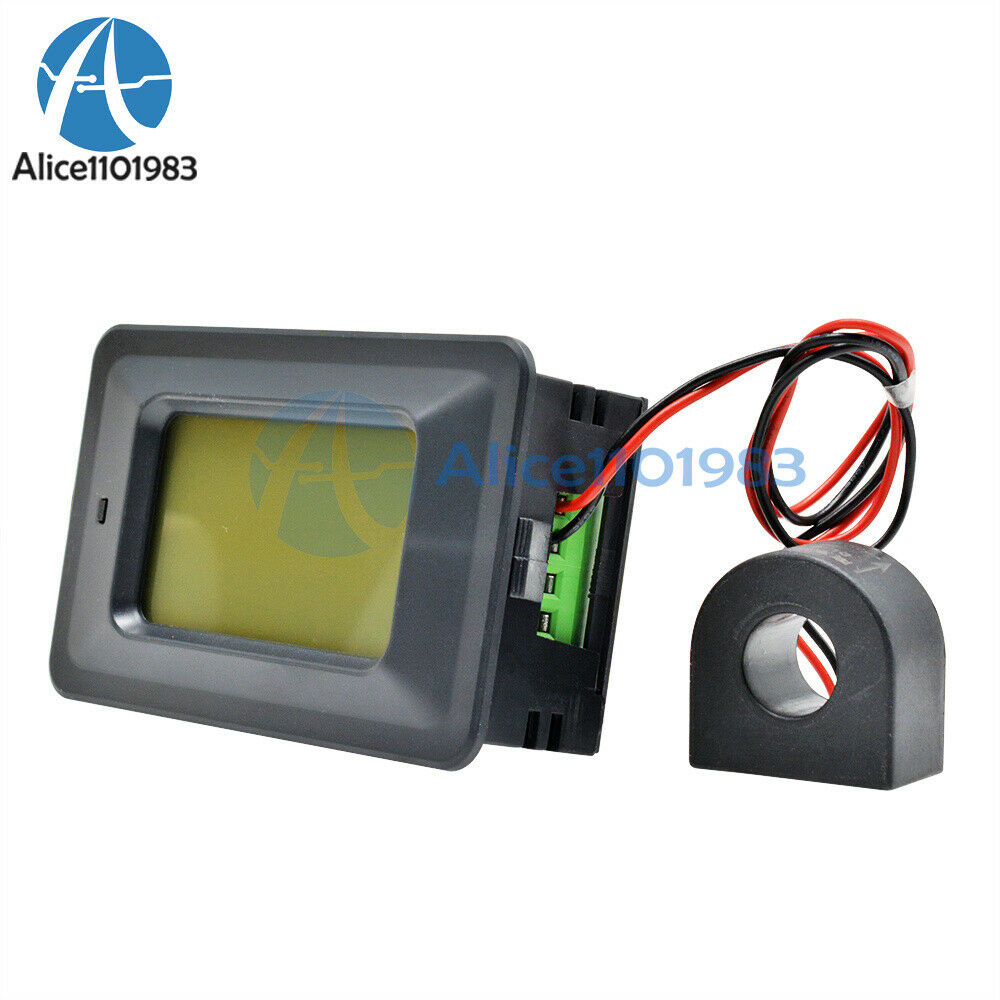 AC110-250V 100A 6 in1 LCD Power Meter Voltmeter Ammeter w/ Current Transformer