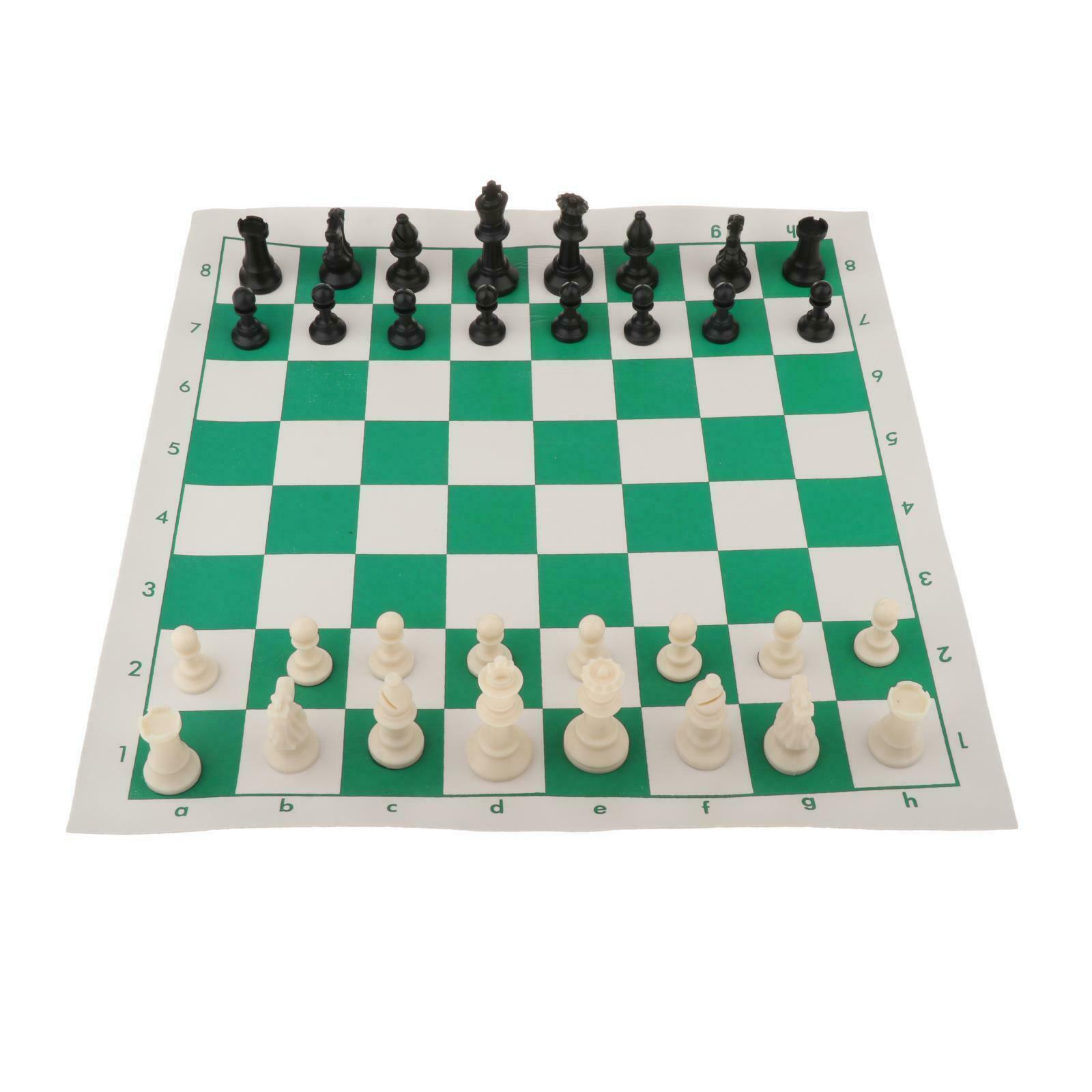 Travel Portable Chess Set Board Games 15"x3" Plastic for Kids Home Camping