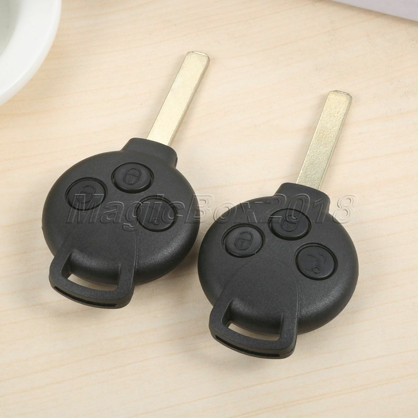 2X Remote Key Fob 3BTN ID46 Chip For Car 07â€“13 Mercedes-Benz Smart Fortwo 451