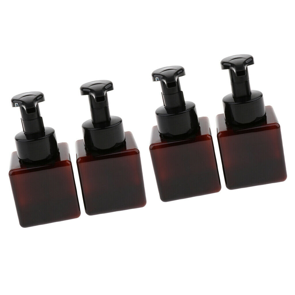 4x 250ml Empty Soap Dispenser Refillable Foam Pump Bottles Container Travel
