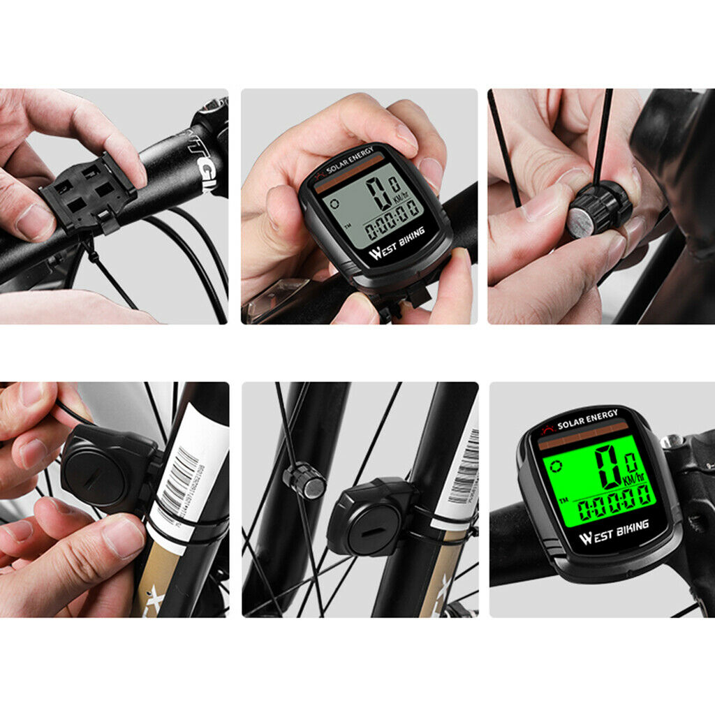 Bike Speedometer Waterproof Wireless Computer Cycling Odometer Backlight