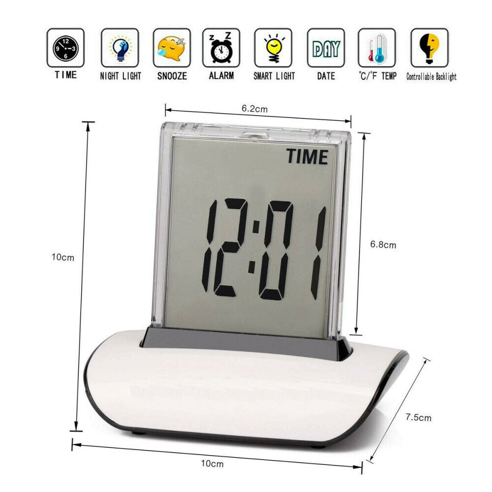 Digital LCD Alarm Clock 7 Color LED Backlight Desk Clock Thermometer Timer Light