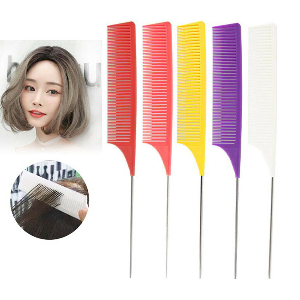 5pcs Assorted Professional Salon Hair Coloring Highlighting Foiling Combs