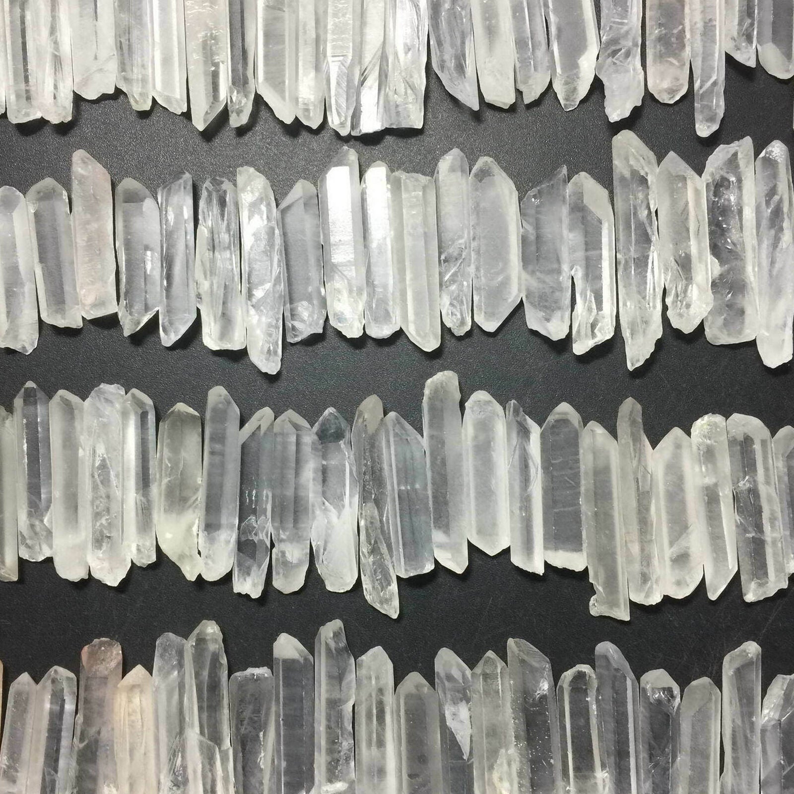 100pcs Polishing Natural Clear Quartz Crystal Points Terminated Wand Specimen