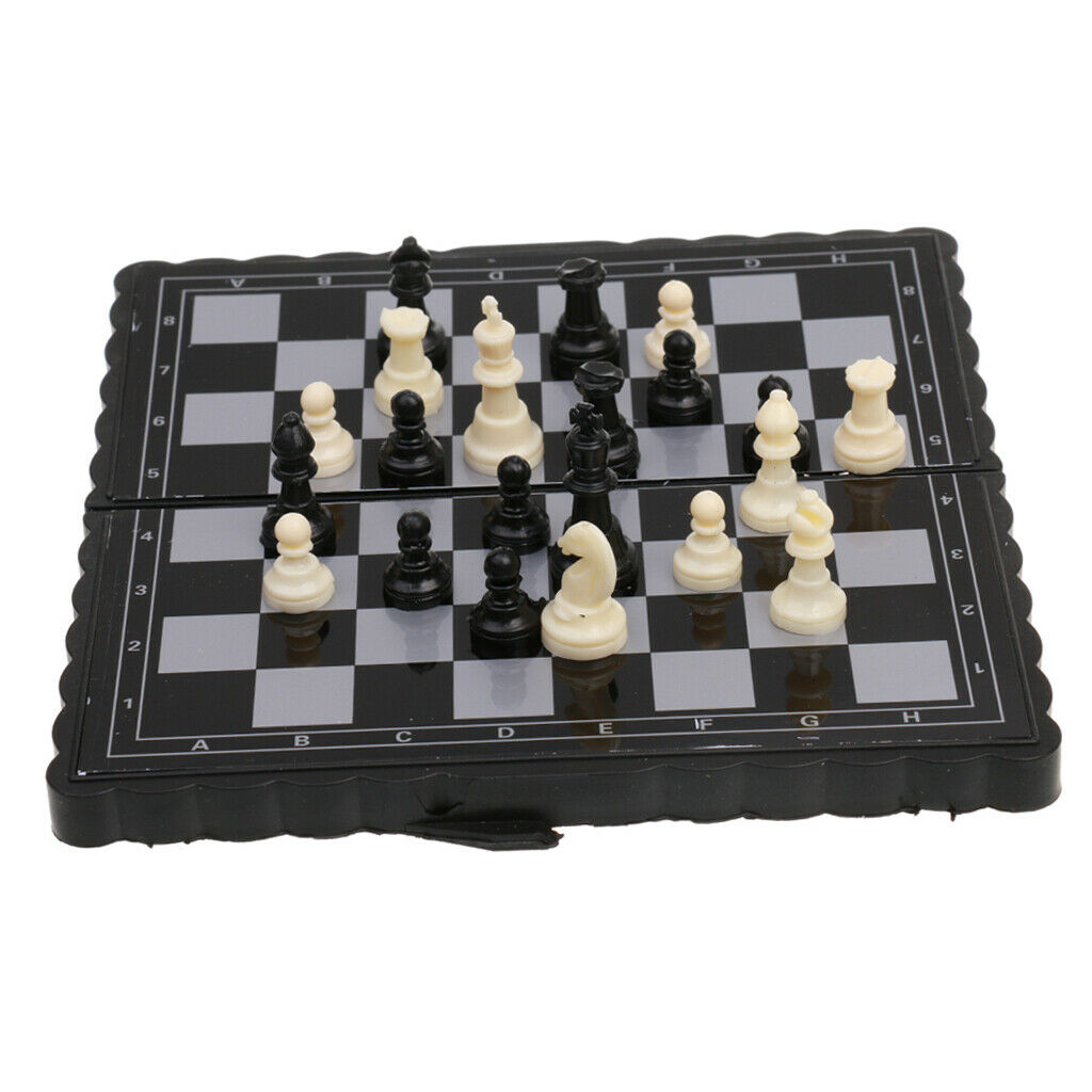 Portable Magnetic Chess Checkers Chessman for Children Board Game Toys