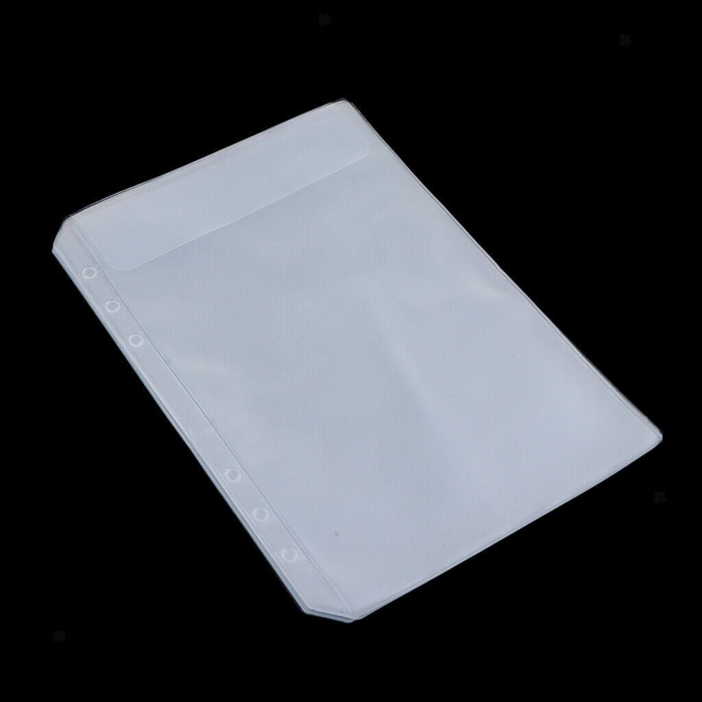 20x Binder Pocket 6 Holes Notebook Binder Loose Leaf Bag Collection Bags A5