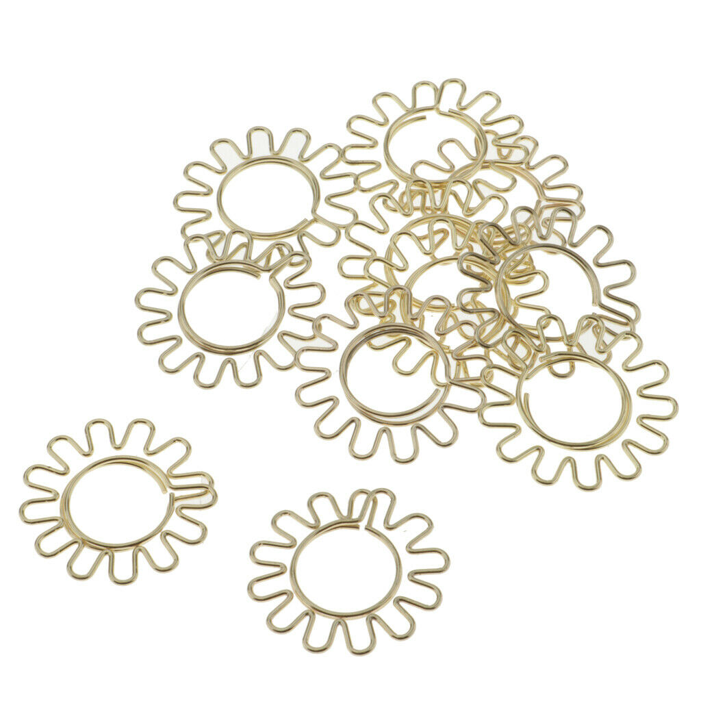 10Pcs Sunflower Paper Clips, Earth Shape Paperclips Metal for Office Supplier