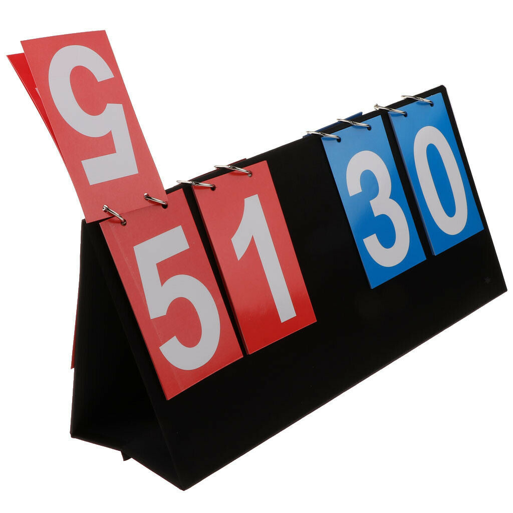 Portable Race Scoreboard Score Keeper Portable 4 Digital Sport Flip Score Record