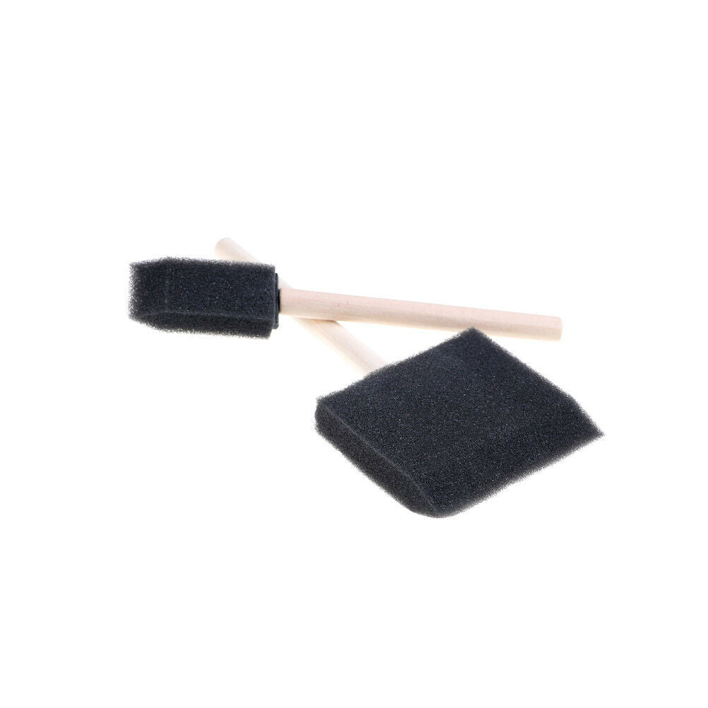 4x Foam Sponge Brushes Wooden Handle Painting Drawing Art Craft Draw Graffiti DD