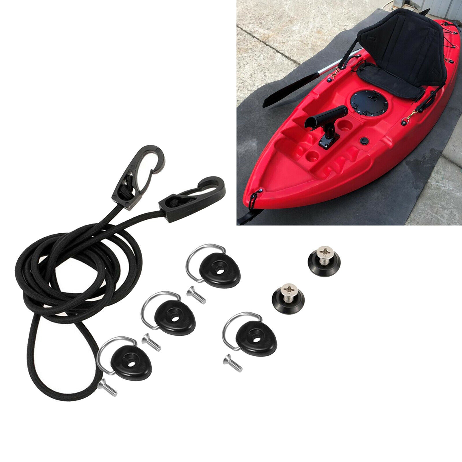 Deck Rigging Kit Accessory Canoes 59.06 inch Bungee Cord Accessory Kit