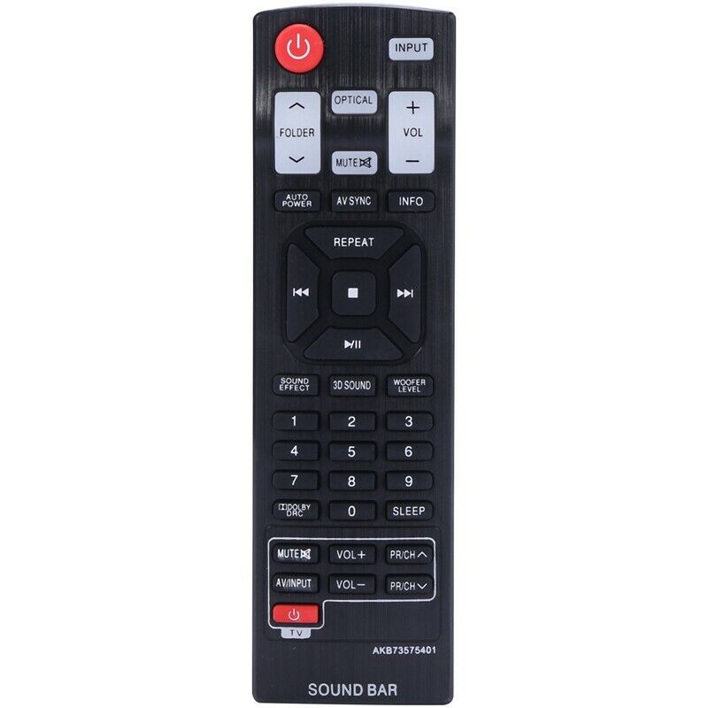 Remote Control Akb73575401 for Lg Sound Bar Nb2430A Nb4540 Nb5540A Nb5541 R8U2U2