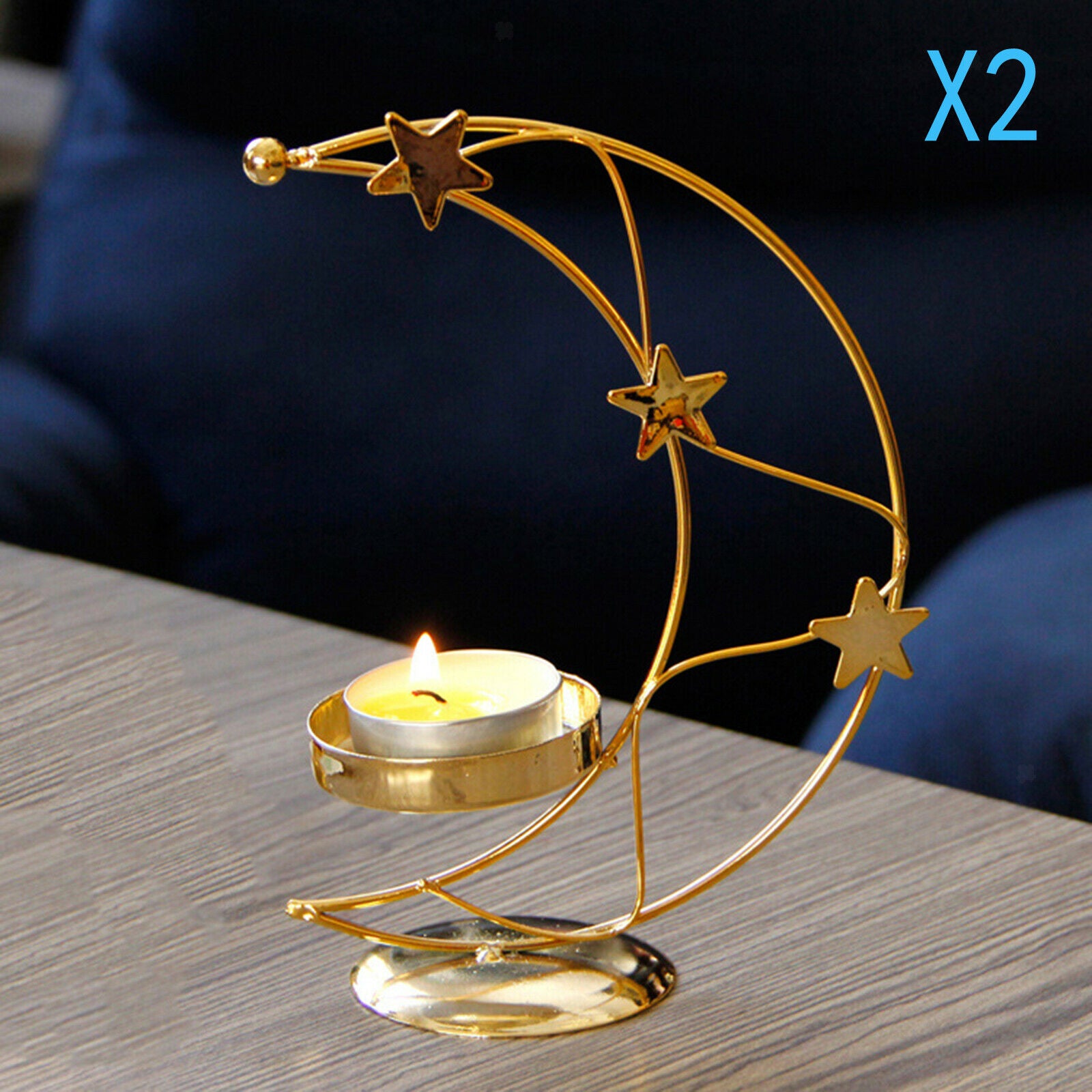 2Pcs Tealight Holders Candle Holder Buffet Ornament Wedding Centerpiece