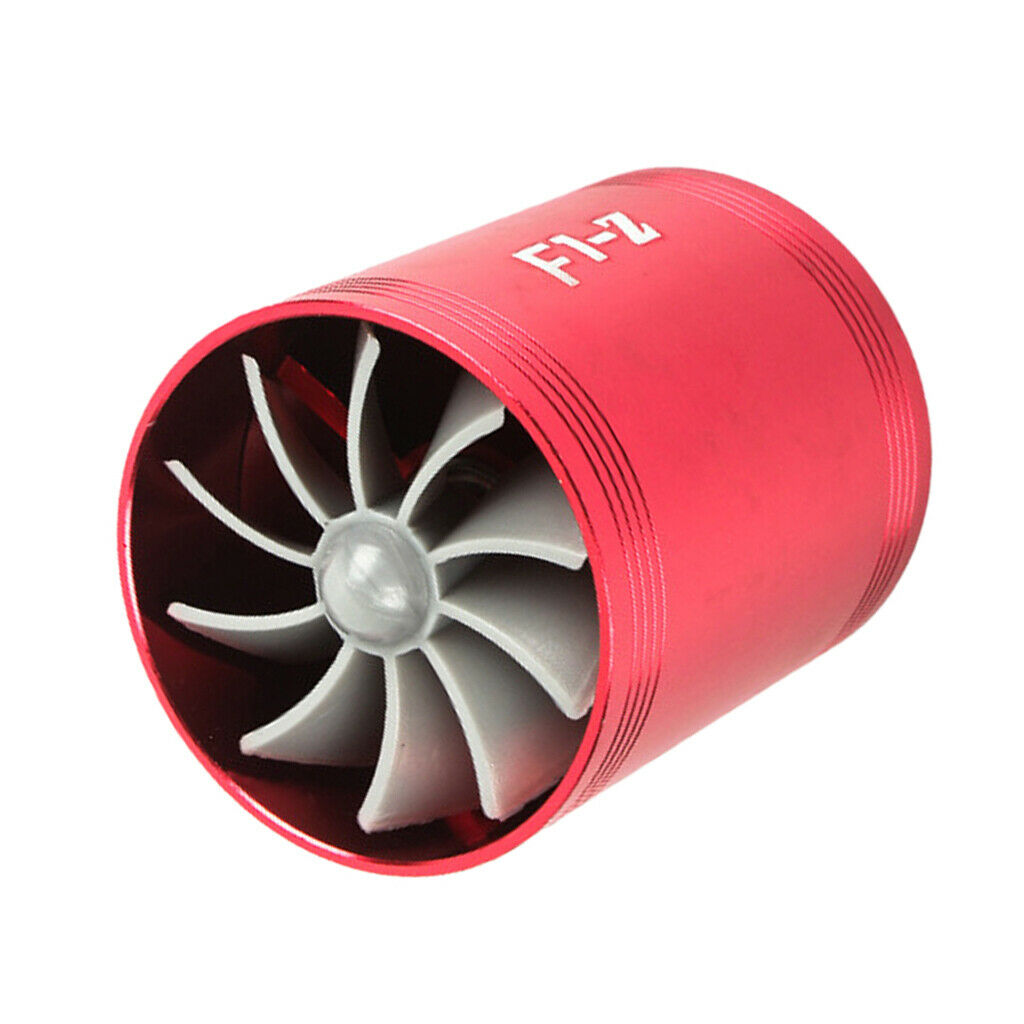 2 Pieces Universal Car Turbo Charger Air Intake Turbonator Turbo Black+Red