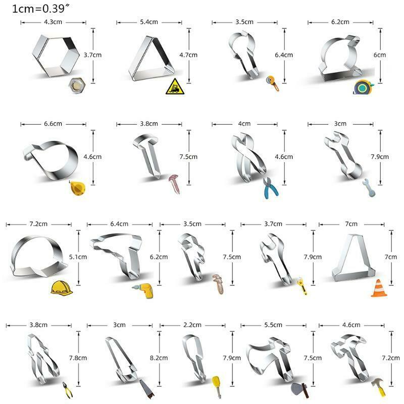 Cookie Cutters Set of 16 Pieces Stainless Steel Cookie Cutters Mold Tools Shaped