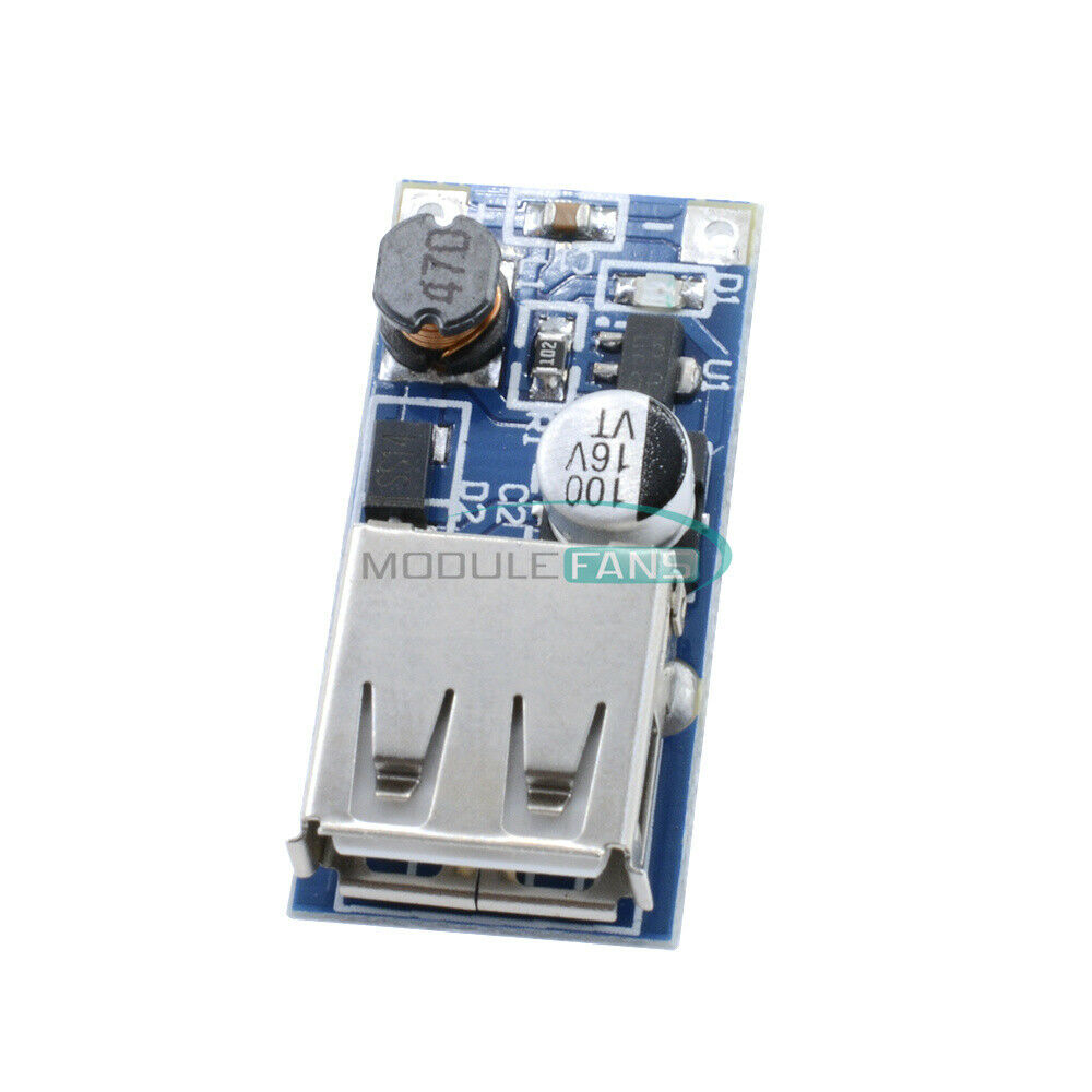 5PCS 0.9V-5V to 5V DC-DC Booster USB Mobile Step-up Power Supply Module Blue