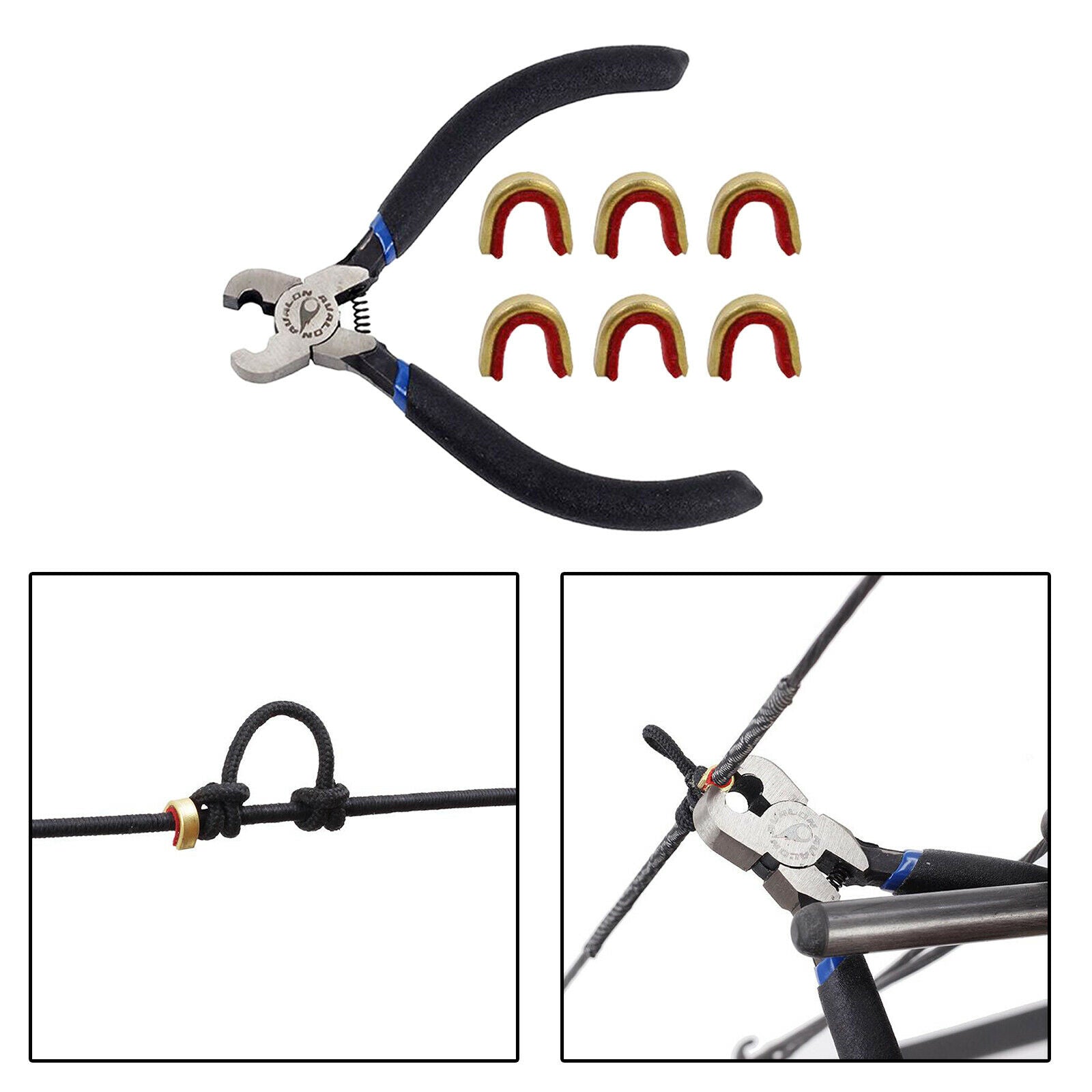 Portable Archery Bow Nocking Points Pliers & Clasp for Compound Recurve Bow