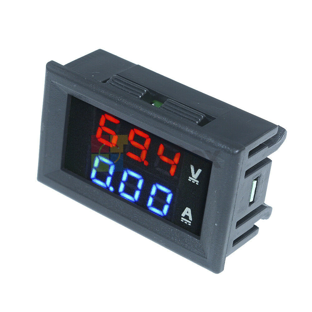 10PCS DC100 V10A Voltmeter Ammeter Blue & Red LED Amp Dual Digital Meter Gauge