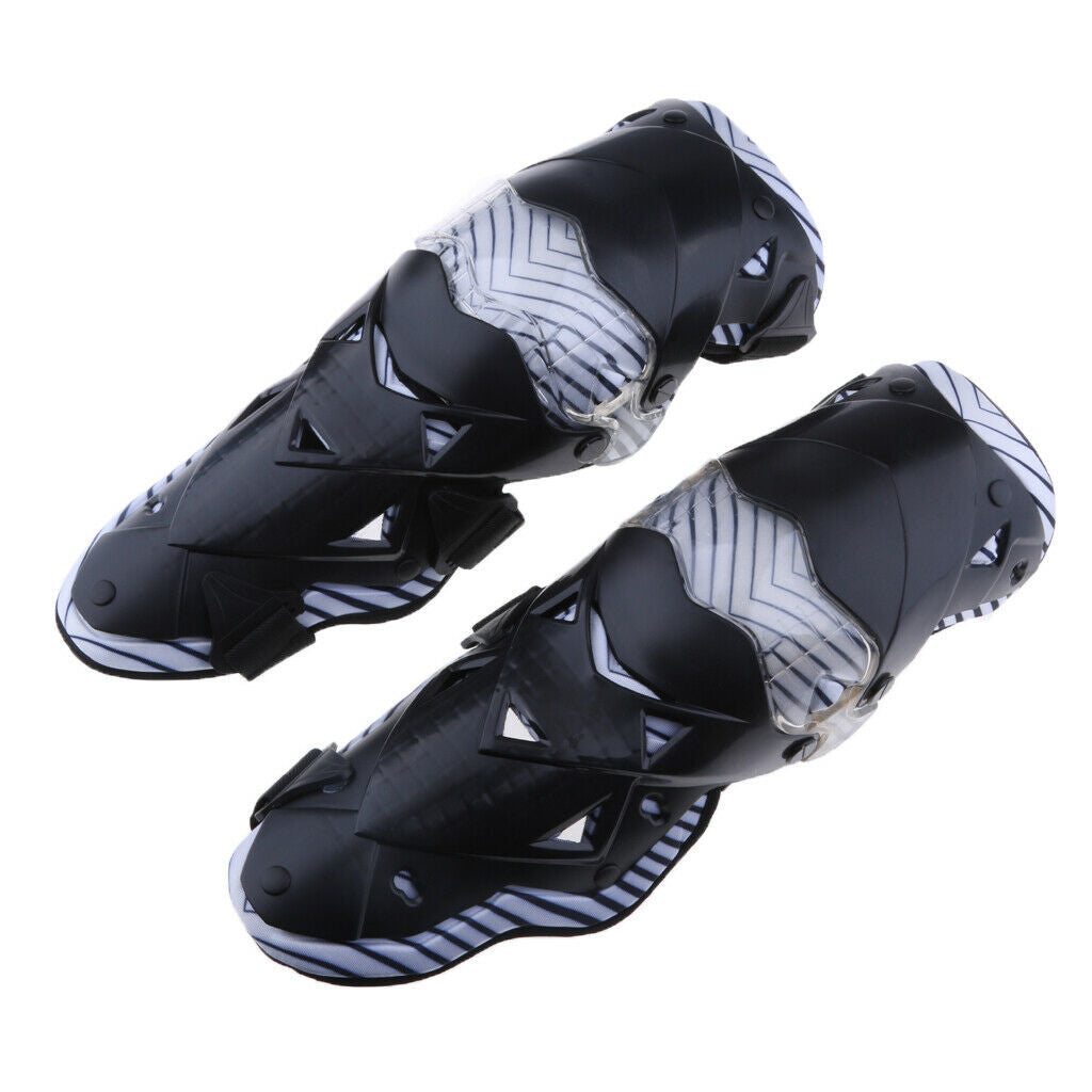 2PCS Motorcycle ATV Motocross Body Protective Gear Knee Shin Guard Pad Black