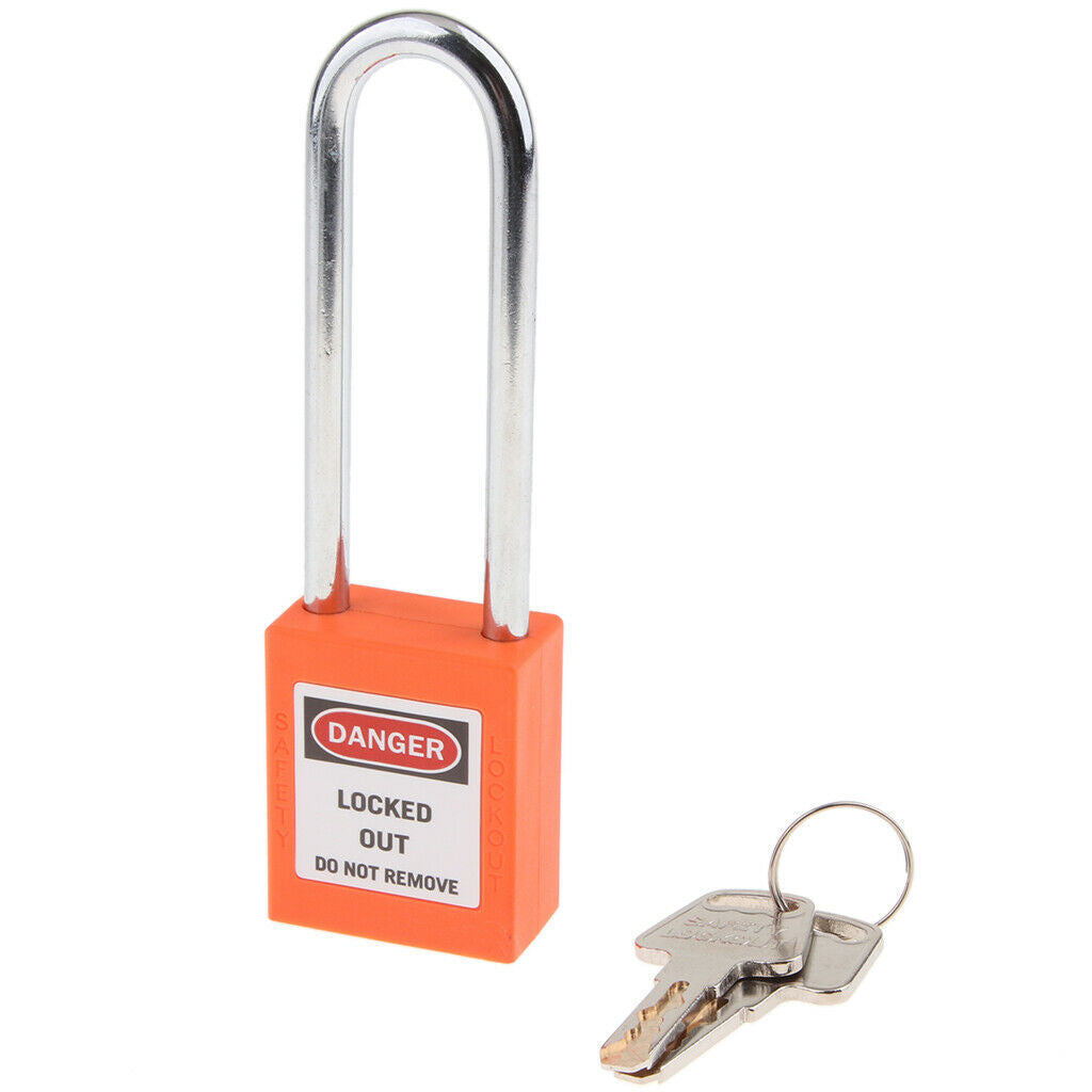 Safety Security Lockout Padlock Keyed Different  Orange