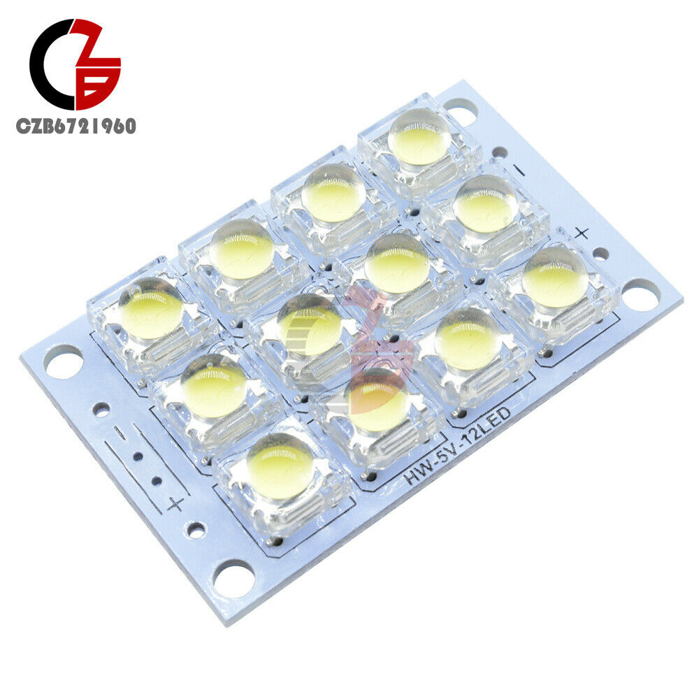 200mA DC 3V-5V 12-LED Super Bright White Piranha LED board Night LED Lights Lamp