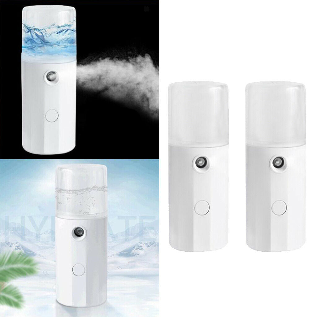 2pcs Nano Facial Mister Steamer Face Mist Sprayer Travel Face Moisturizing