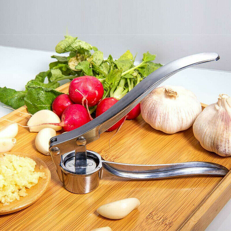 Garlic Press Crusher Mincer Chopper Peeler Squeeze Cutter Stainless Steel.l8