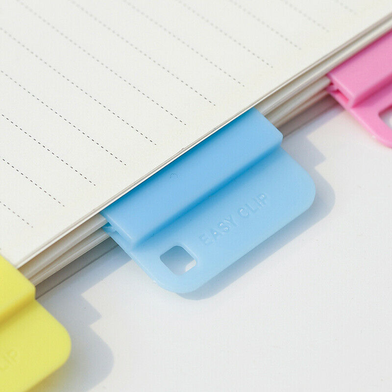 6pcs Multi Color Plastic Easy Clip Memo Bookmarks Office Planner File Div.l8