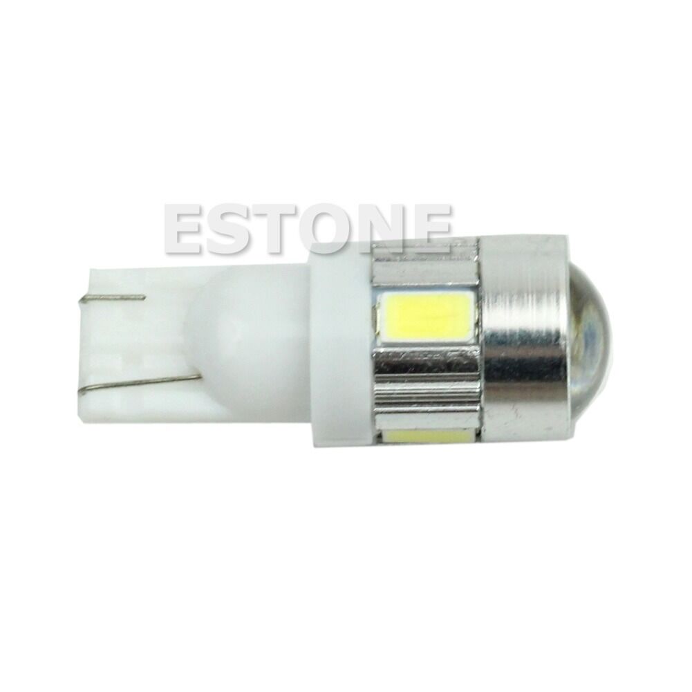 2 x White T10 W5W 5630 6-SMD LED Car Wedge Side Light Bulb Lamp 168 194 192 158