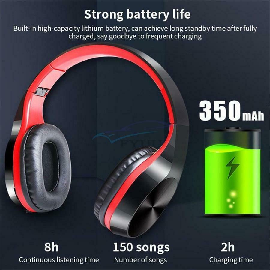 1× One-button Control  32G TF Card Support Foldable Wireless Bluetooth Headphone