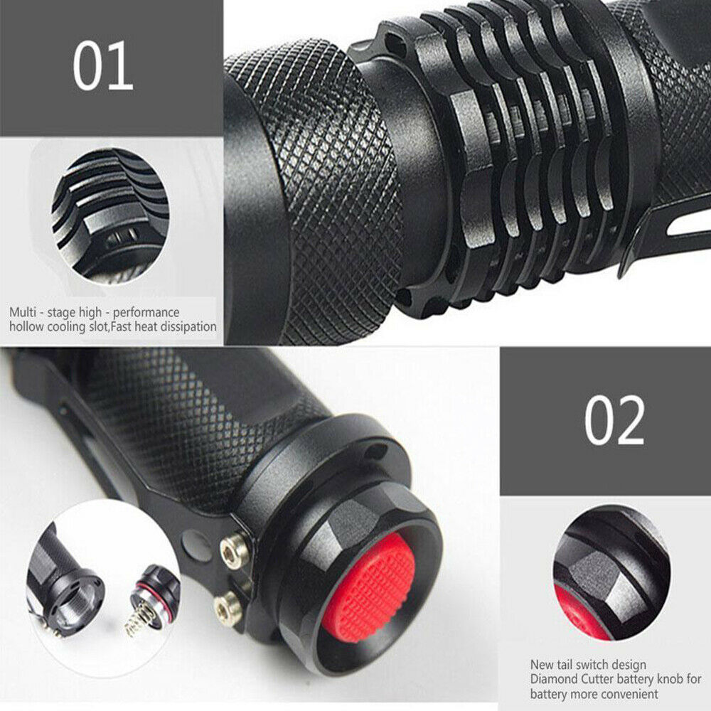 395nm UV Ultra Violet Flashlight Blacklight Aluminum LED Torch Light Lamp