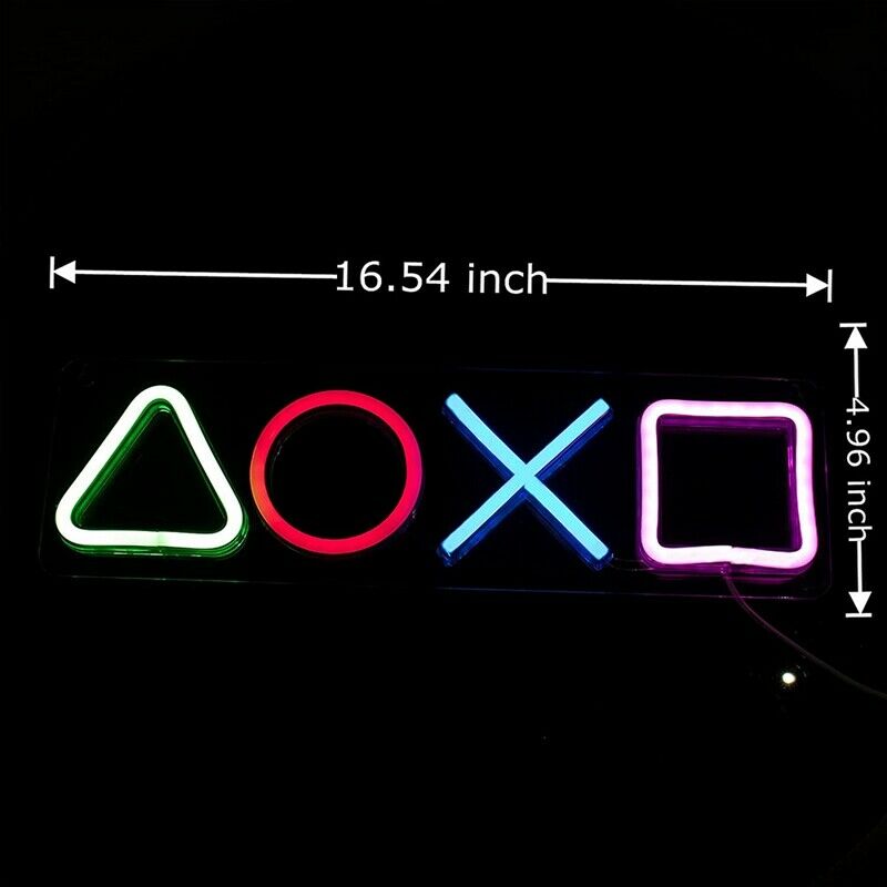 Gaming Neon Lights Signs for  Icon Bedroom Wall, USB Powered LED Neon Light foM7