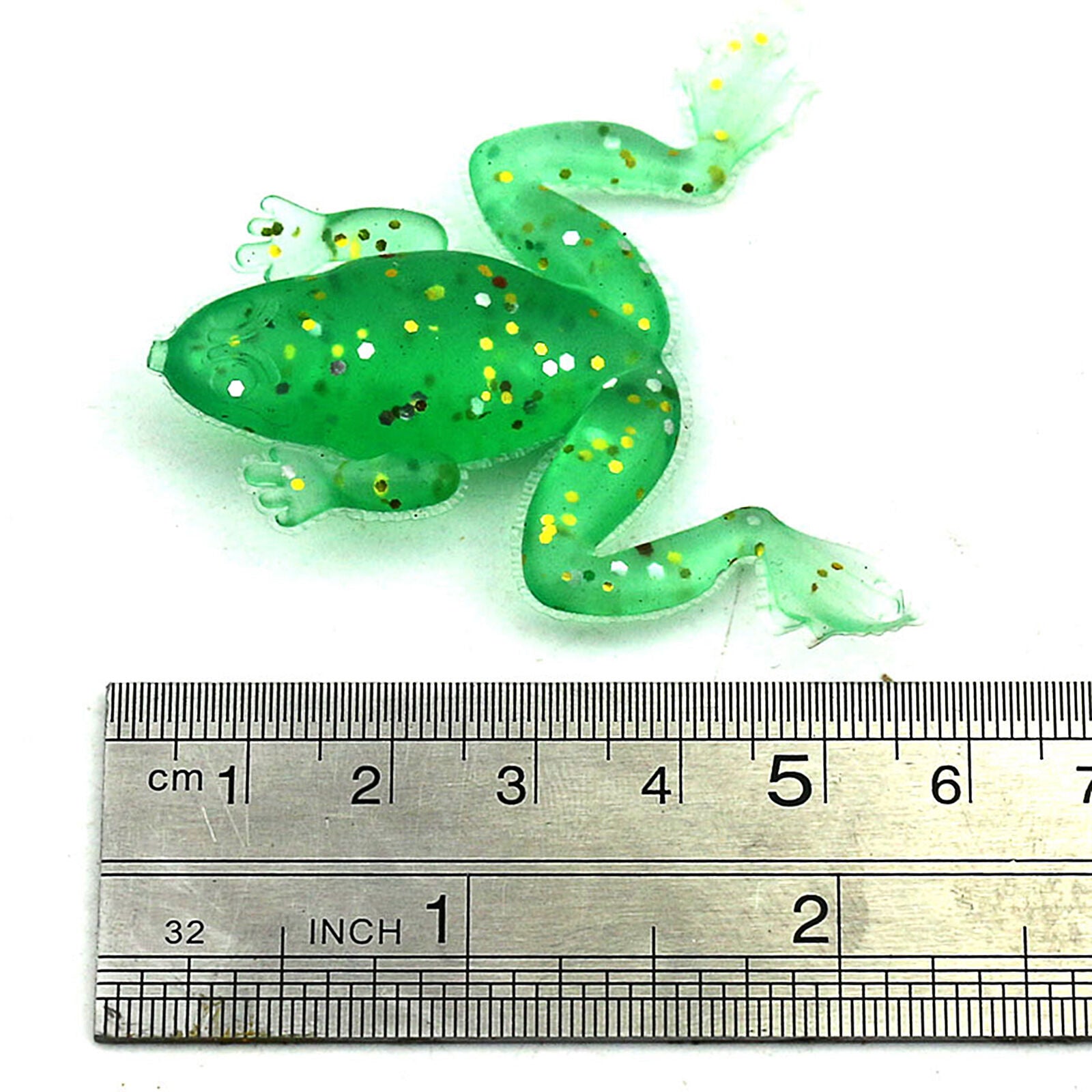 New 10pc Soft Plastic Fishing Lures Frog Bait Small Fish Tackle Crankbaits Green