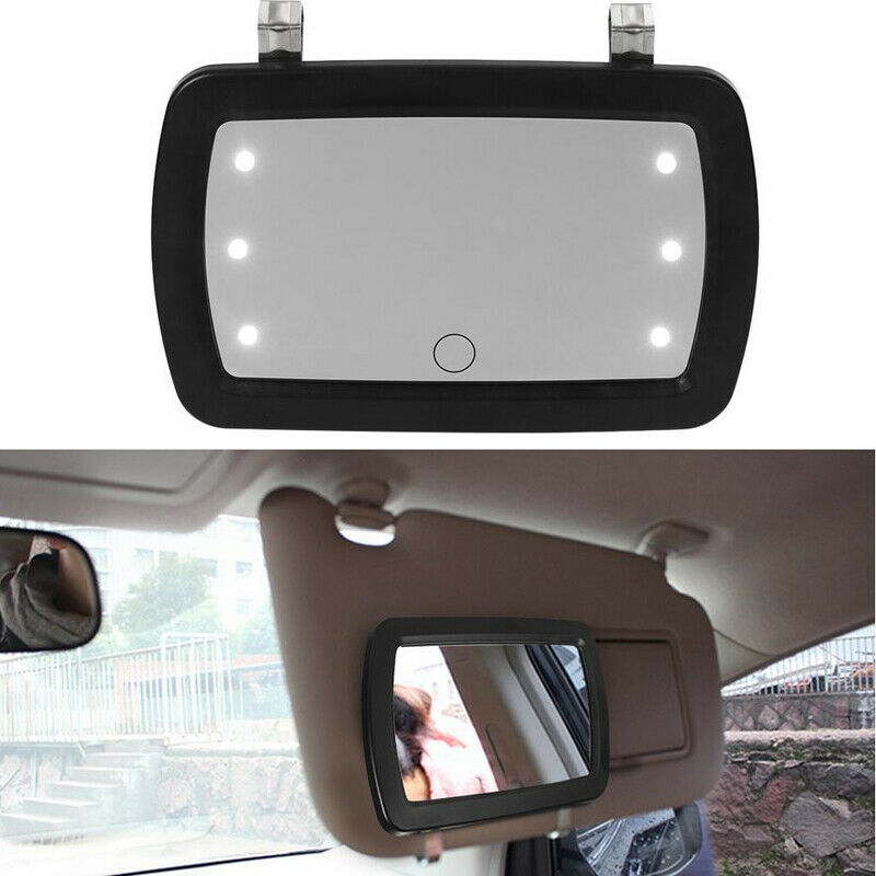 Finger Touch Switch Car Sun Visor Sun-shading LED Make-up Mirror Cosmetic Mirror