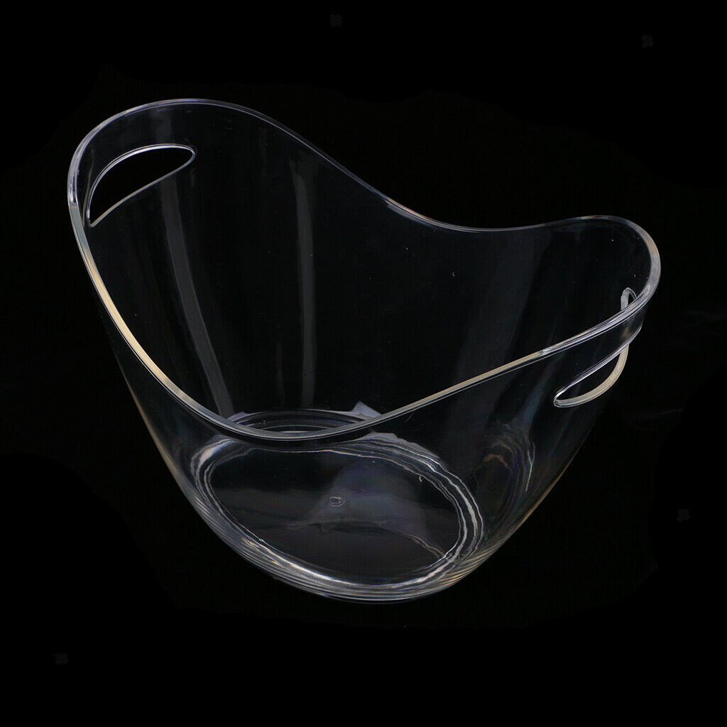 2pcs Acrylic Ice Bucket Beer Cooler Reusable Drink Chiller for Party BBQ KTV