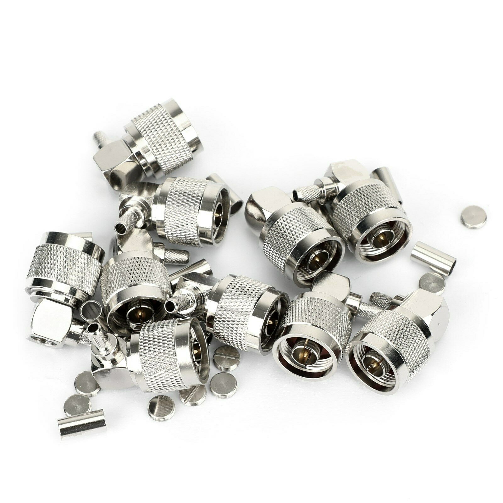 10x Connector N Male Crimp 90¡ã RG58 RG142 LMR195 RG400 Cable Right Angle  UA