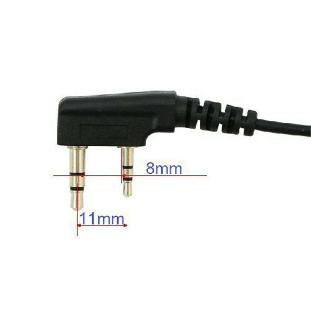 2 Pin Acoustic Tube Earpiece Mic Walkie Talkies Earpiece Radio for