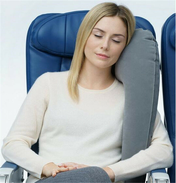 Grey Travel Pillow Neck Pillow Adjustable Travel Accessories for Airplanes Car