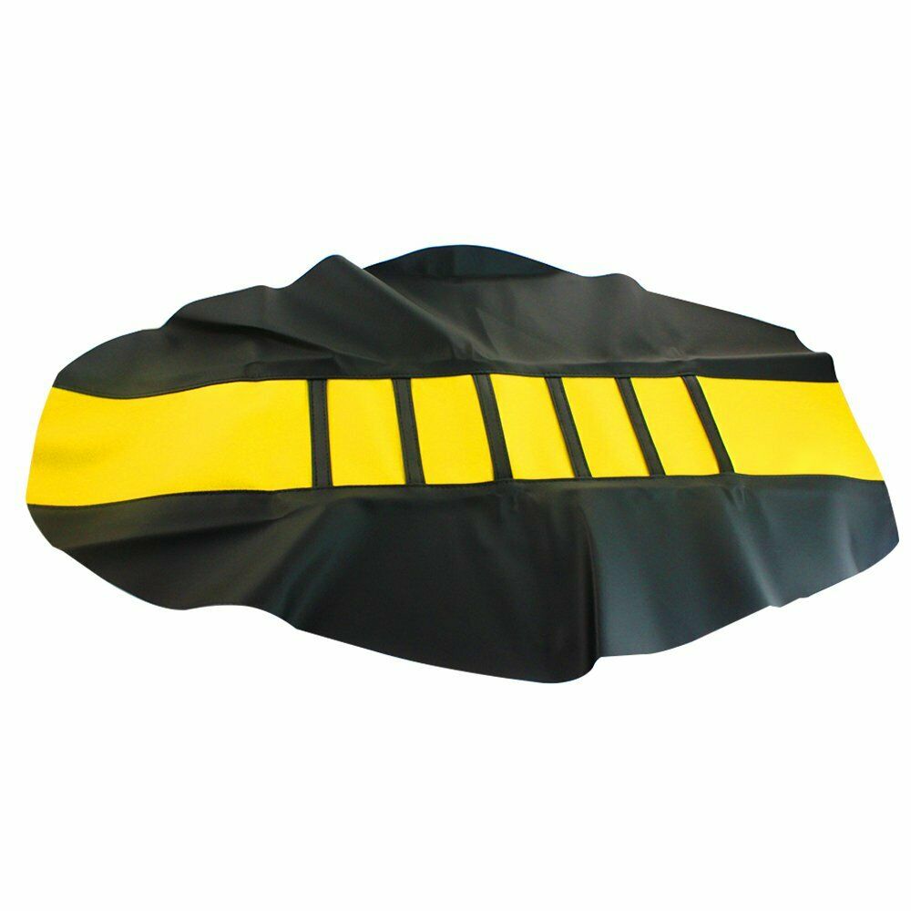 Motorcycle Yellow Rubber Ribbed Gripper Soft Seat Cover For HXXda CRF450X 05-16
