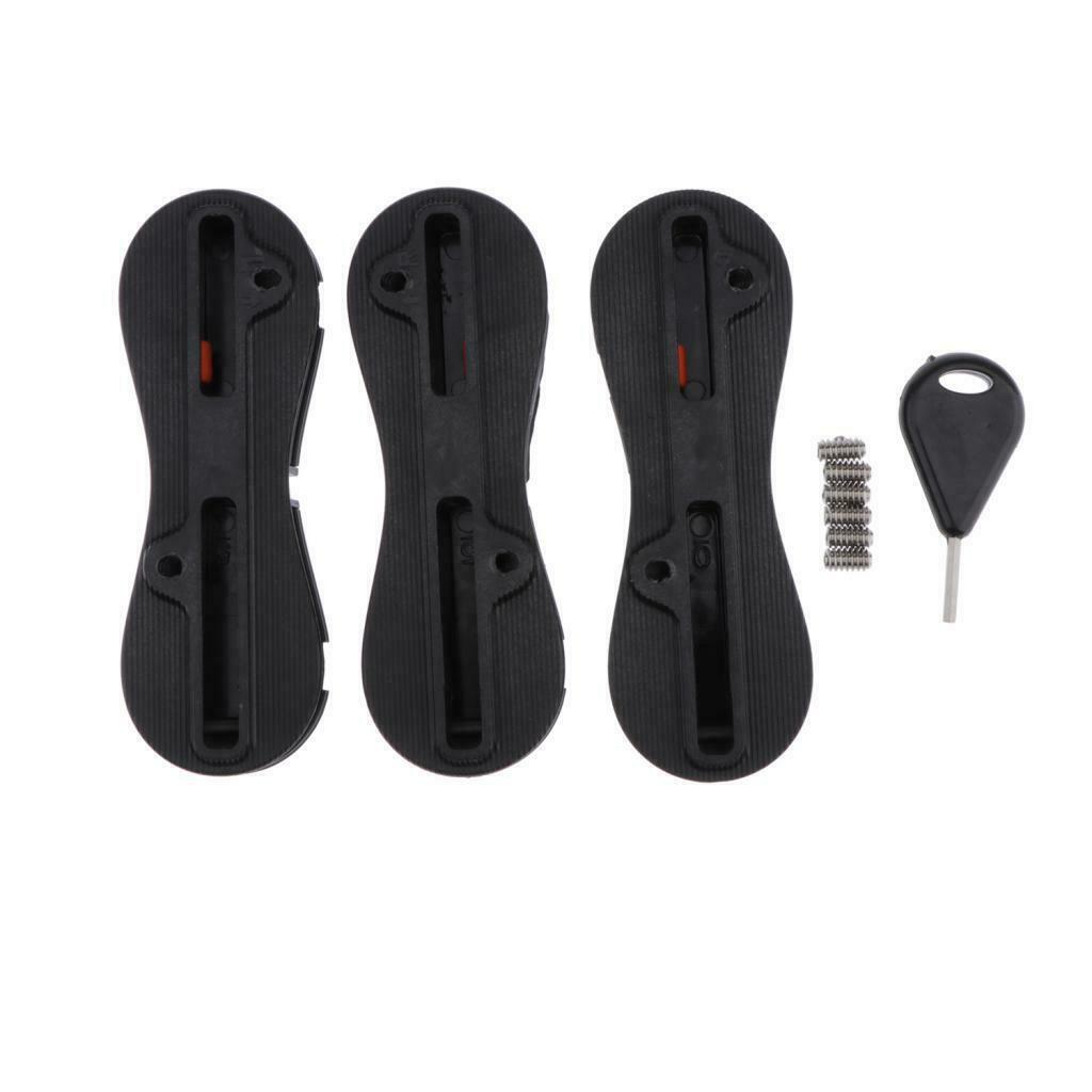 3Pcs Surfboard Fin Box & 6Pcs Stainless Steel Fin Screw and 1 Fin Key for