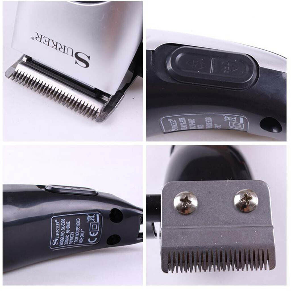 Electric Hair Clippers Kit Kids Hair Cutting Kit Black Men's Grooming Kit